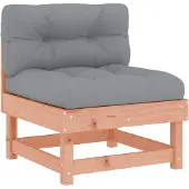vidaXL Mittelsofa mit Kissen Massivholz Douglasie