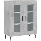vidaXL Highboard Betongrau 69,5x34x180 cm Holzwerkstoff