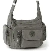 Jennifer Jones Schultertasche Nylon grau ca. 30cm | Gr.: onesize