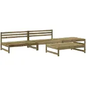 vidaXL 4-tlg. Garten-Lounge-Set Kiefernholz Imprägniert
