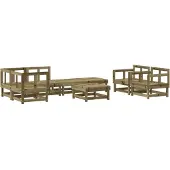 vidaXL 8-tlg. Garten-Lounge-Set Kiefernholz Imprägniert