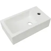 vidaXL Waschbecken Rechteckig mit Hahnloch Keramik Weiß 46x25,5x12 cm