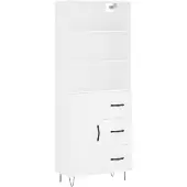 vidaXL Highboard Weiß 69,5x34x180 cm Holzwerkstoff