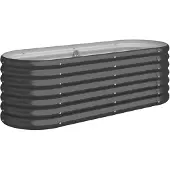 vidaXL Hochbeet Verzinkter Stahl 114x40x36 cm Anthrazit