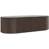 vidaXL Hochbeet Verzinkter Stahl 249x100x68 cm Braun