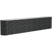 vidaXL Hochbeet Verzinkter Stahl 332x40x68 cm Anthrazit