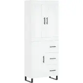 vidaXL Highboard Weiß 69,5x34x180 cm Holzwerkstoff