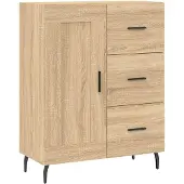 vidaXL Highboard Sonoma-Eiche 69,5x34x180 cm Holzwerkstoff