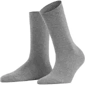 Falke Family Damen Socken, 39-42, Grau, Uni, Baumwolle