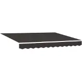 vidaXL Markisenersatzstoff Anthrazit 330 x 195 cm Polyester