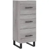 vidaXL Highboard Grau Sonoma 34,5x34x180 cm Holzwerkstoff