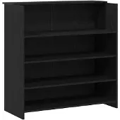 vidaXL Empfangstresen Schwarze Eiche 200 x 50 x 103,5 cm Holzwerkstoff