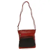 DrachenLeder Damen Handtasche Tasche rot schwarz echtes Leder 21x6x22 cm D2OTZ100R