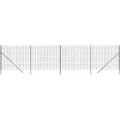 vidaXL Maschendrahtzaun Anthrazit 1,4x10 m Verzinkter Stahl