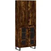 vidaXL Highboard Räuchereiche 69,5x34x180 cm Holzwerkstoff