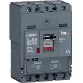 Hager HHS080DC Leistungsschalter h3+ P160 TM ADJ 3P3D 80A 25kA CTC