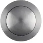 Hager REH015X Einschraub-Taste rund, Durchmesser 19mm, Edelstahl