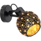 Globo Wandleuchte Innen Wohnzimmer Wandlampe Schlafzimmer Kristalle Flur 54029-1