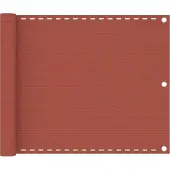 The Living Store Balkon-Sichtschutz Terracotta-Rot 75x500 cm HDPE