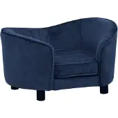 The Living Store Hundesofa Blau 69x49x40 cm Plüsch