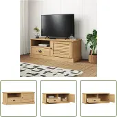 The Living Store TV-Schrank VIGO 106x40x40 cm Massivholz Kiefer