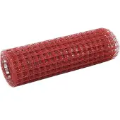 vidaXL Drahtzaun Stahl mit PVC-Beschichtung 10x0,5 m Rot