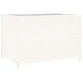 vidaXL Hochbeet Weiß 119,5x82,5x78 cm Massivholz Kiefer