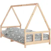 vidaXL Kinderbett 90x200 cm Massivholz Kiefer