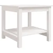 vidaXL Couchtisch Weiß 50x50x45 cm Massivholz Kiefer