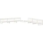 vidaXL 6-tlg. Garten-Lounge-Set Weiß Massivholz Kiefer
