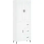 vidaXL Highboard Weiß 69,5x34x180 cm Holzwerkstoff