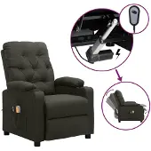 vidaXL Massagesessel Elektrisch Taupe Stoff