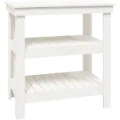 vidaXL Werkbank Weiß 78,5x50x80 cm Massivholz Kiefer