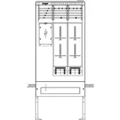 Hager ZAS207KH1 Zähleranschlusssäule 207, universN, 4 Zählerplätze, 3-Punkt, 5-polig