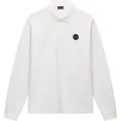 Napapijri Poloshirt E-Badge LS Herren White Heron-XL