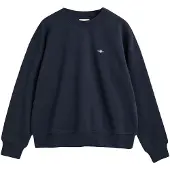 Gant für Damen. 4201414 Shield marineblaues Sweatshirt mit Rundhalsausschnitt (L), Lässig, Baumwolle