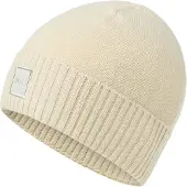 BOSS Beanie "Akaio R Hat" Ton in Ton Logo-Badge, unisex