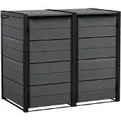 Keter Hide Away Mülleimerschrank, 240 l, Kunststoff, 261887