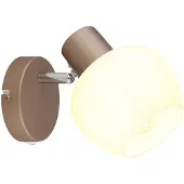 Globo Lighting Wandleuchte, Glas, kaffeefarben, Beweglicher Spot, H 15 cm