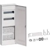 Hager VA602WWH Hybrid, volta, Aufputz, 24PLE, 2 Montageplatten, Steckdose und Kunststofftür
