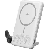 Iniu , Magnetische Qi2 Powerbank 5000mAh 15W mit Stand, Weiß