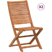 vidaXL Klappstühle, 2 Stück, Massivholz Akazie
