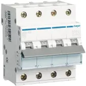 Hager MBN425 Leitungsschutzschalter 4 polig 6kA B-Charakteristik 25A 4 Module