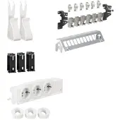 Hager UM00M1 Multimedia Kit,univers,m.3xSteckdose,12xPatchPanel m.6xRJ45,Geräte-u.Kabelhalter