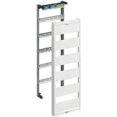 Hager UW51V Einbausatz, univers, m. Hutschienen, f. Feldverteiler AP 5-reihig, 750x250mm, QC