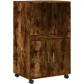 vidaXL Rollschrank Räuchereiche 55x40x91 cm Holzwerkstoff
