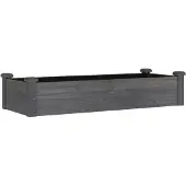vidaXL Hochbeet mit Einsatz Grau 120x45x25 cm Massivholz Tanne