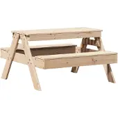 vidaXL Picknicktisch für Kinder 88x97x52 cm Massivholz Kiefer