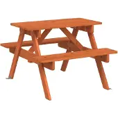 vidaXL Picknicktisch für 4 Kinder mit Schirmloch Massivholz Tanne