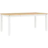vidaXL Esstisch Corona Weiß 180x90x75 cm Massivholz Kiefer